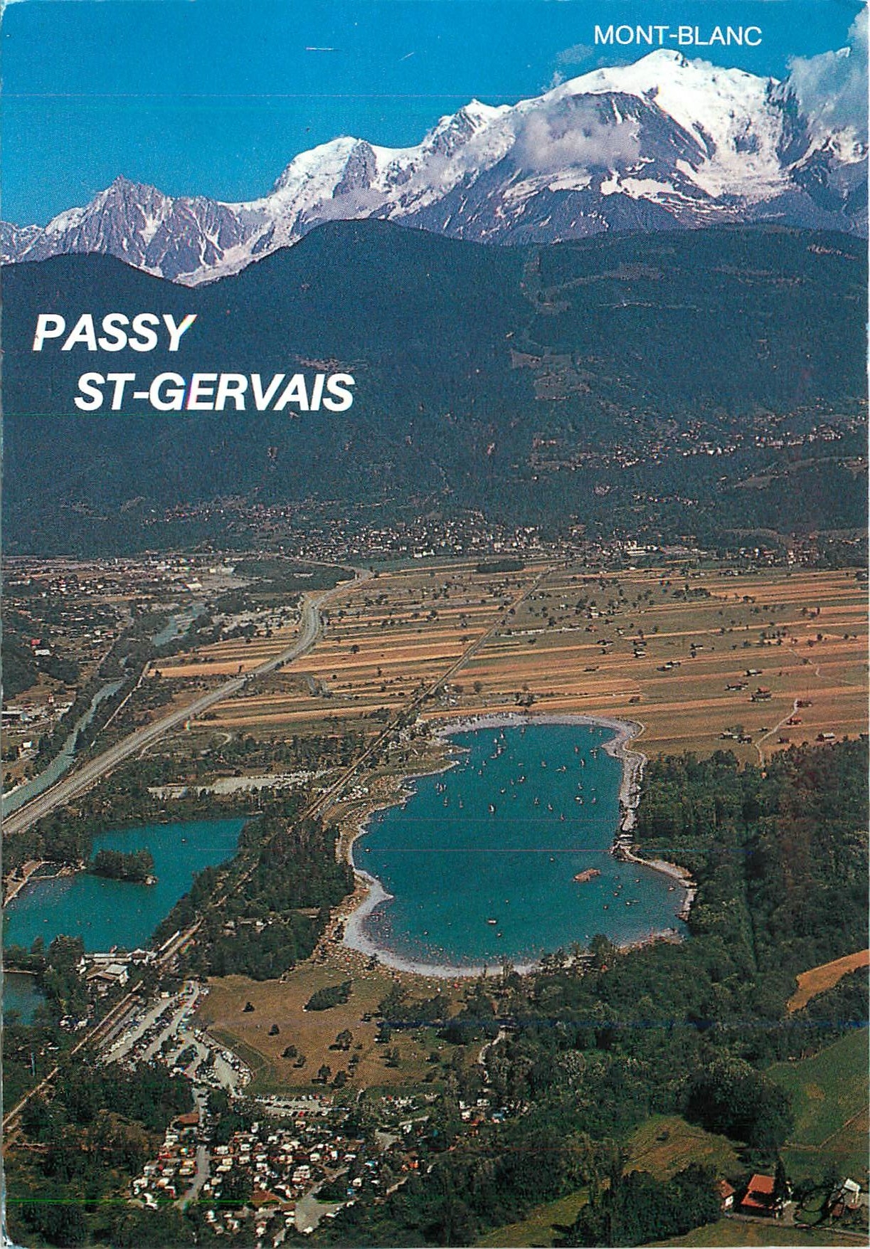 Passy St-Gervais — Vue aérienne du camping et du plan d'eau — Édition Serge Deschamps