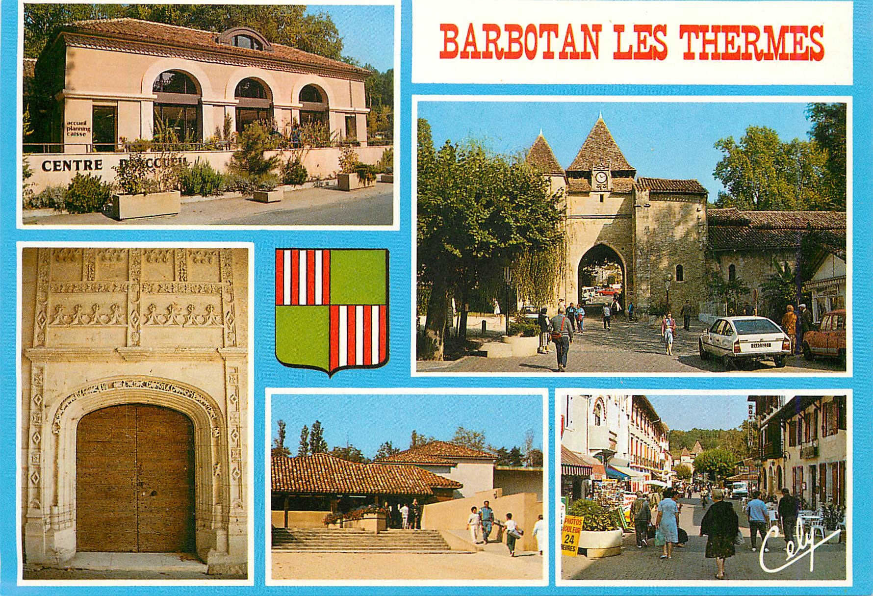 Barbotan-les-Thermes — Centre d'accueil, porte de l'église, rue principale — Éditions Cely, n°7951
