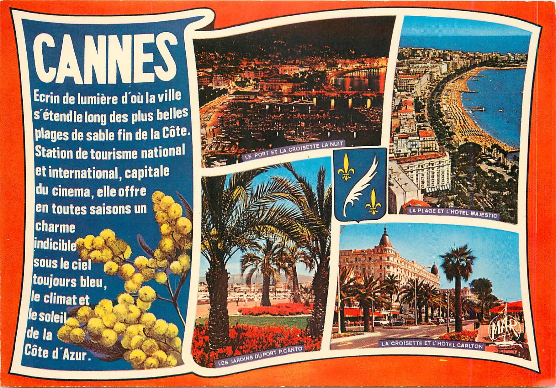 CPM La Cote d'Azur Souvenir de Cannes 