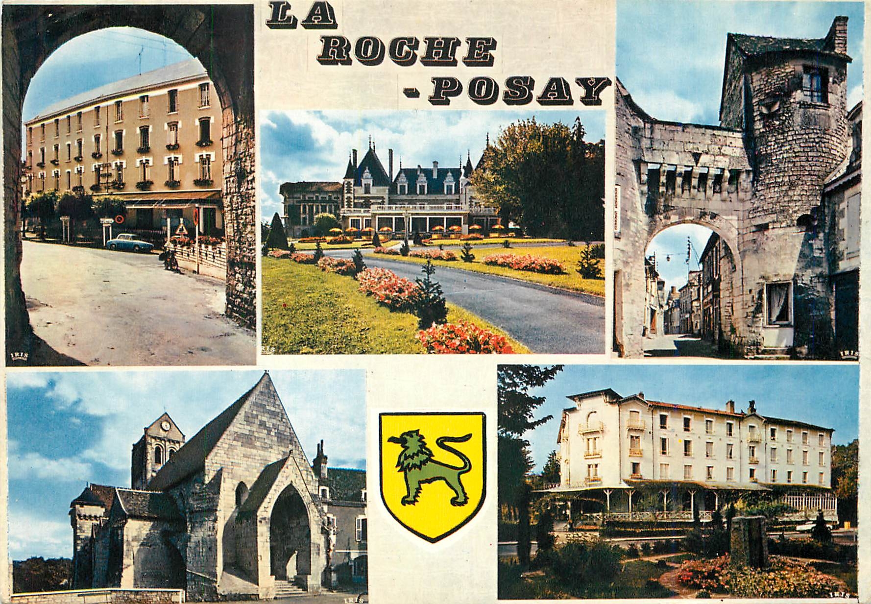 CPM La Roche Posay Vienne Grand Hotel thermal Saint Roch Le casino et les jardins 