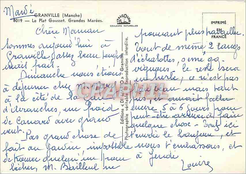 Granville (Manche) — Grandes Marées — Di-Mario — Rückseite