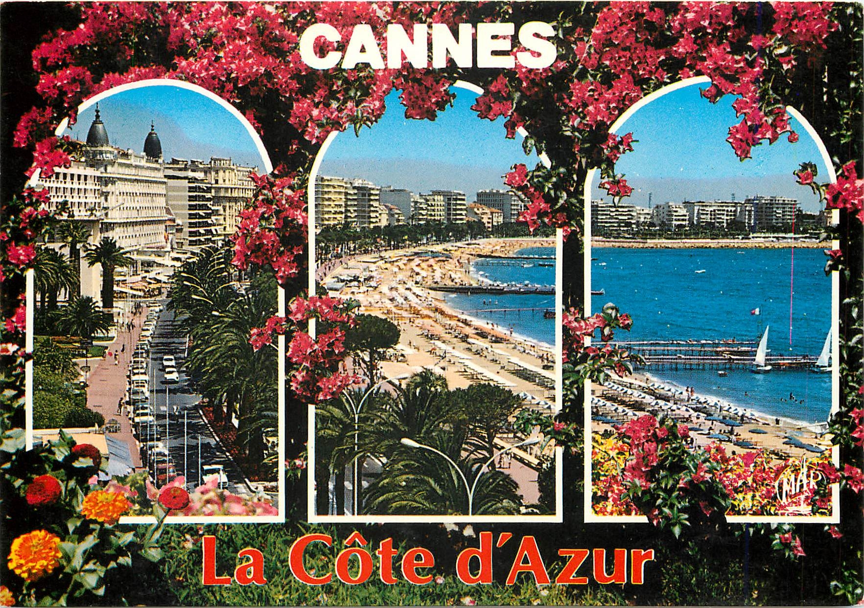 CPM La Cote d'Azur Cannes La Croisette et la plage 