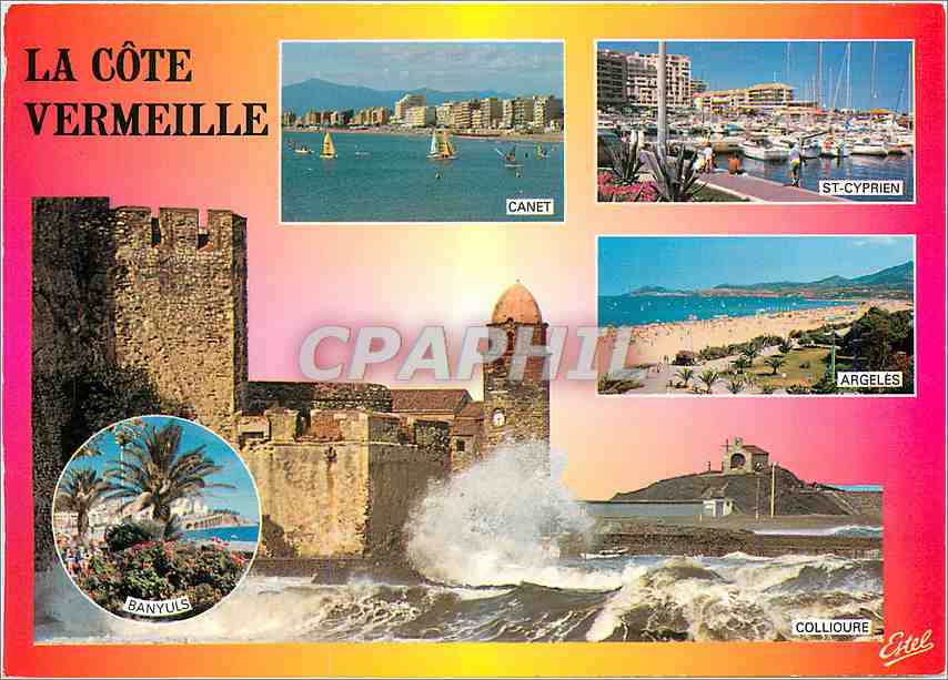 CPM La Cote Vermeille Canet St Cyprien Argeles Banyuls