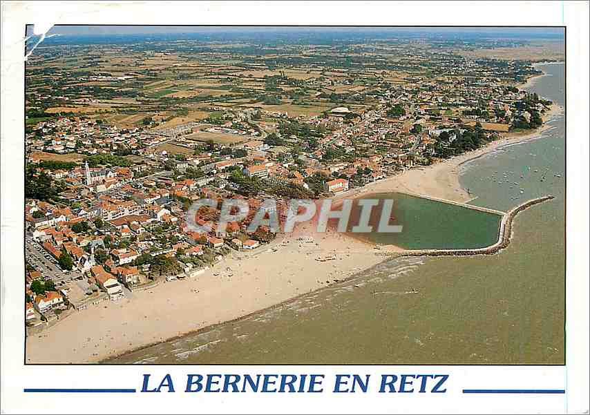 CPM La Berniere en Retz France Vue aerienne La plage et le plan d'eau 