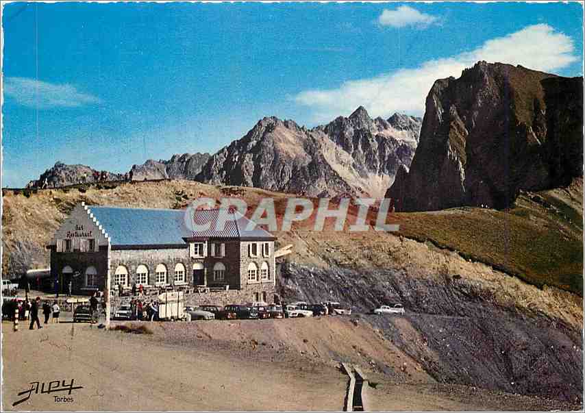 Le Col du Tourmalet — vue du col et de l'Hotel du Tourmalet — Clichés Alpy, Torbes