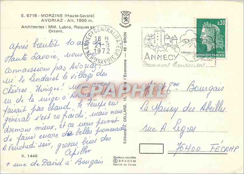 Avoriaz — Station de ski — Éditions S.P.A.D.E.M. — Rückseite