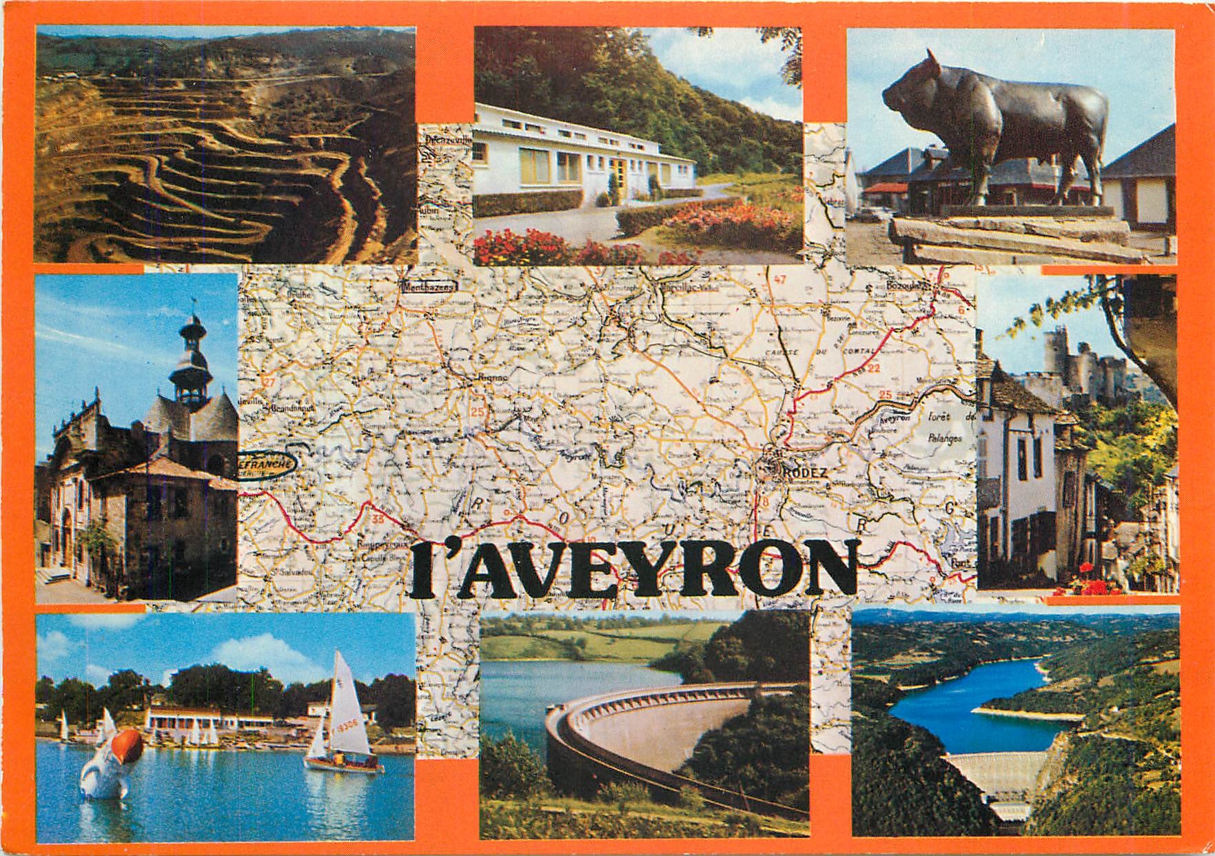 CPM A Travers l'Aveyron Decazeville Cransac Laguiole Villefranche de Rouergue Najac 