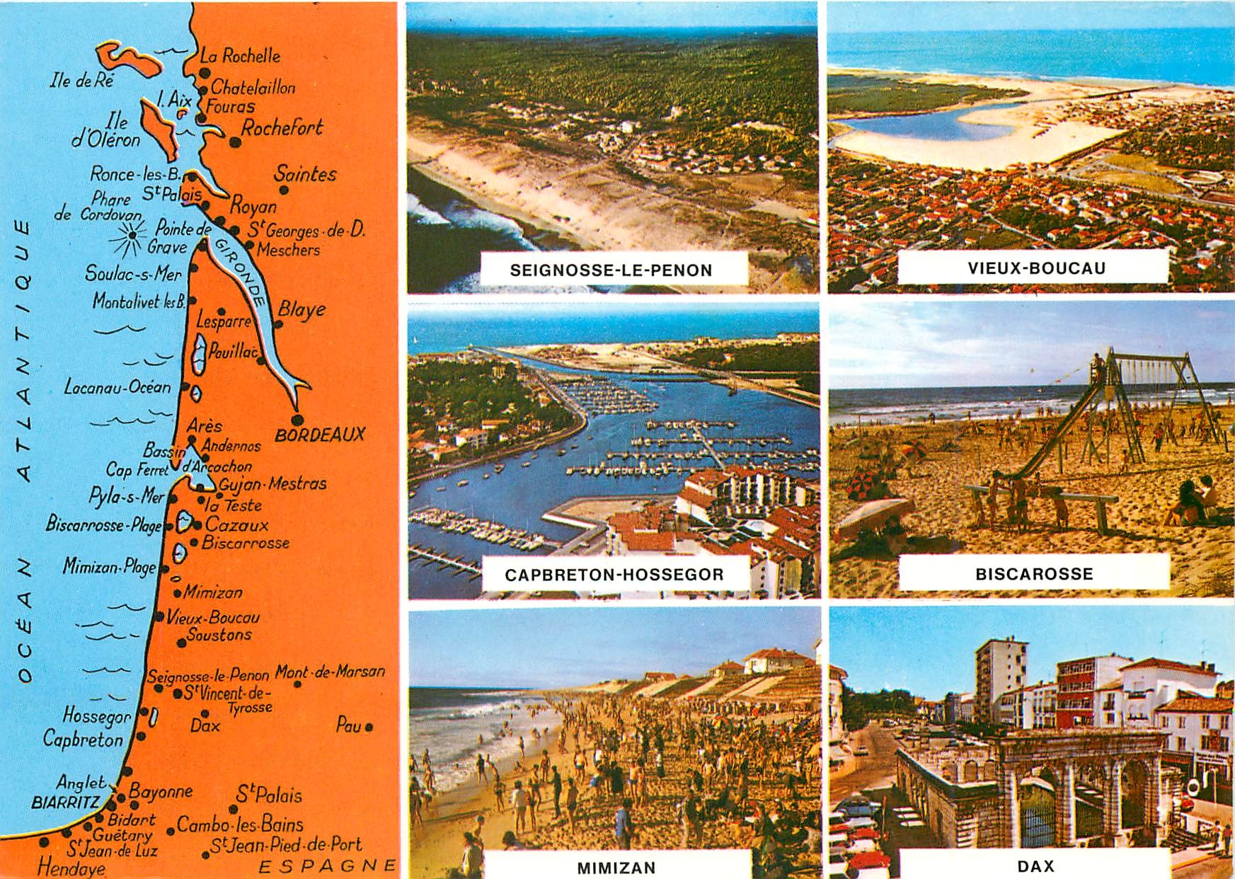 CPM En Parcourant des Landes Seignosse Vieux Boucau Capbreton Hossegor Biscarosse Dax Mimizan