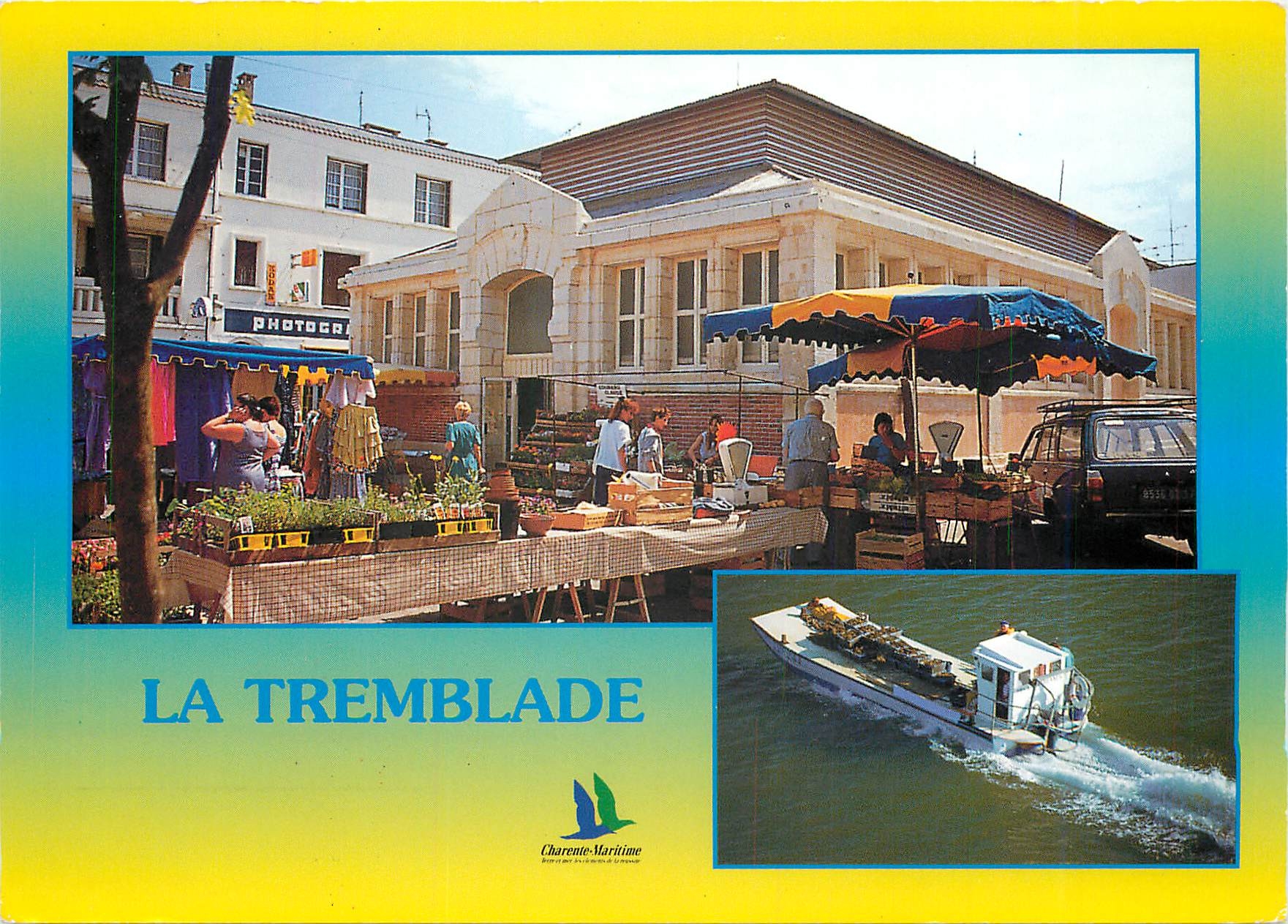 CPM La Tremblade Charente Maritime Le marche sur la place 