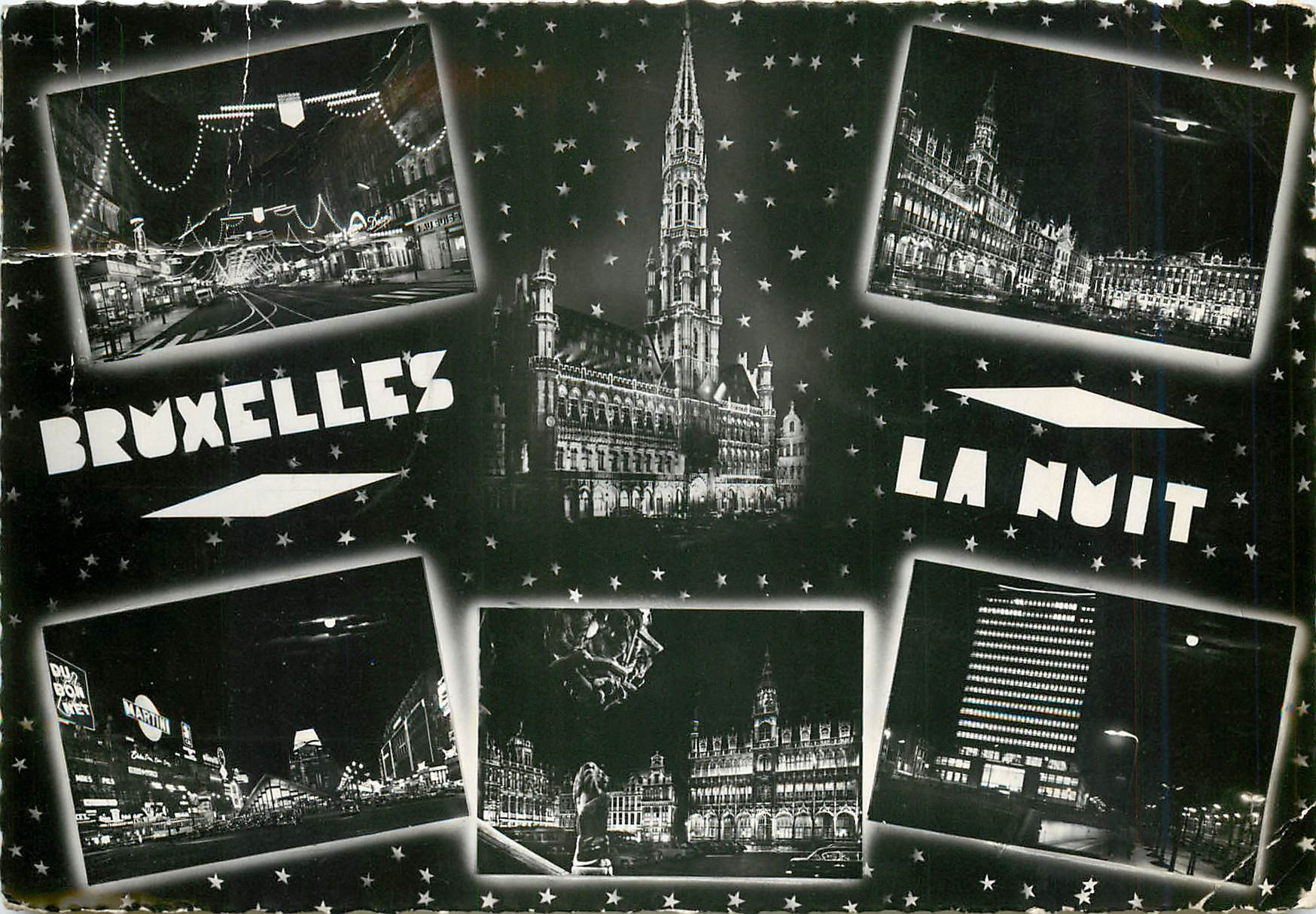 CPM Bruxelles La Nuit 
