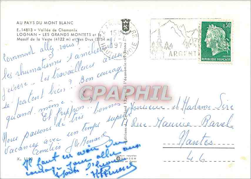 Les champs de neige de LOGNAN et des GRANDS-MONTETS — Éditions S.A.C.E.M. — Rückseite