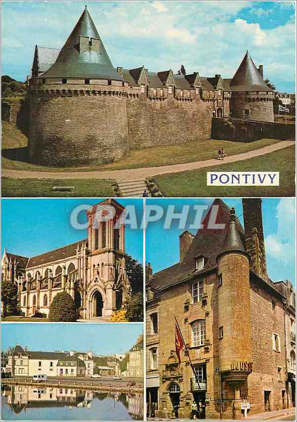 Pontivy — Château de Rohan, église Saint-Joseph, maisons anciennes — Éditions du Gabier