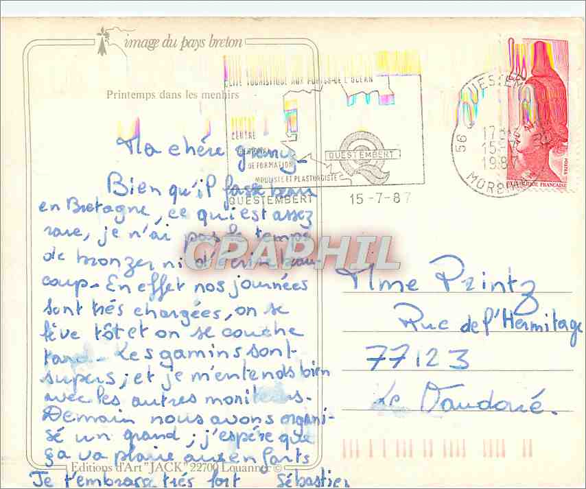 CPM Carnac  — Rückseite