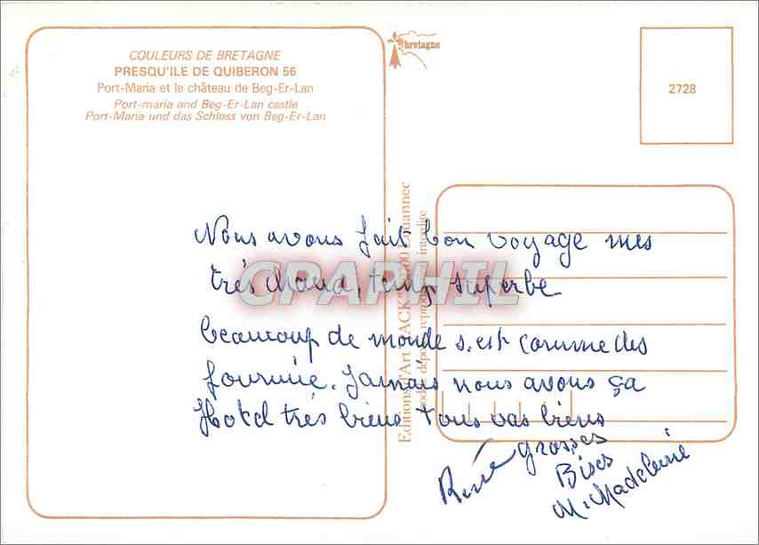 CPM Quiberon  — Rückseite