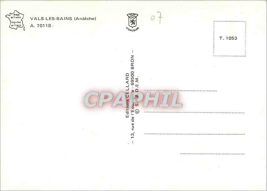 Vals-les-Bains — Vue panoramique avec les sites principaux — Editions Cellard — Reverso