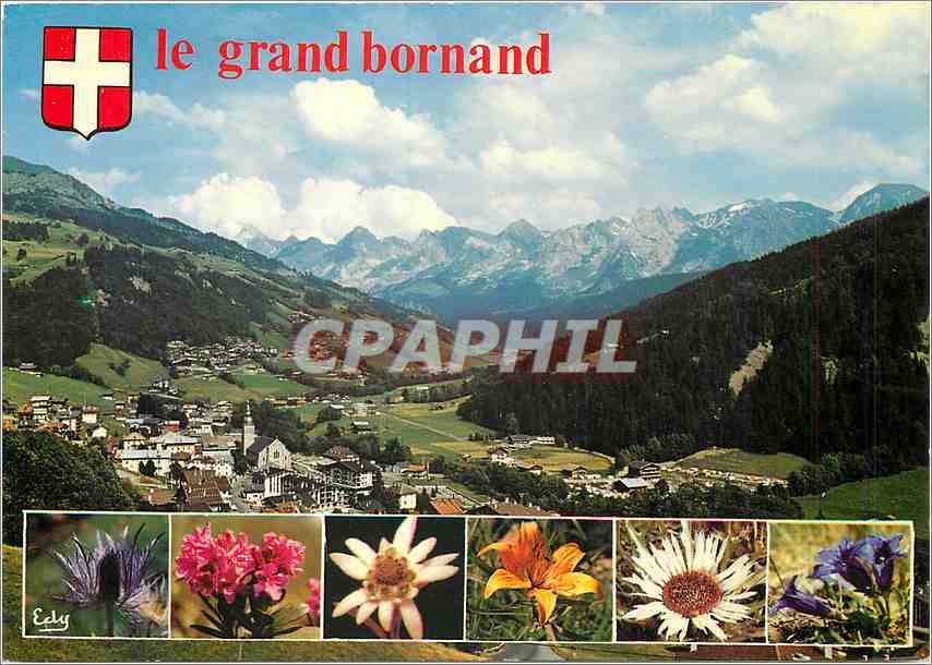 Le Grand Bornand — vue générale face à la chaîne des Aravis — Éditeur Ely