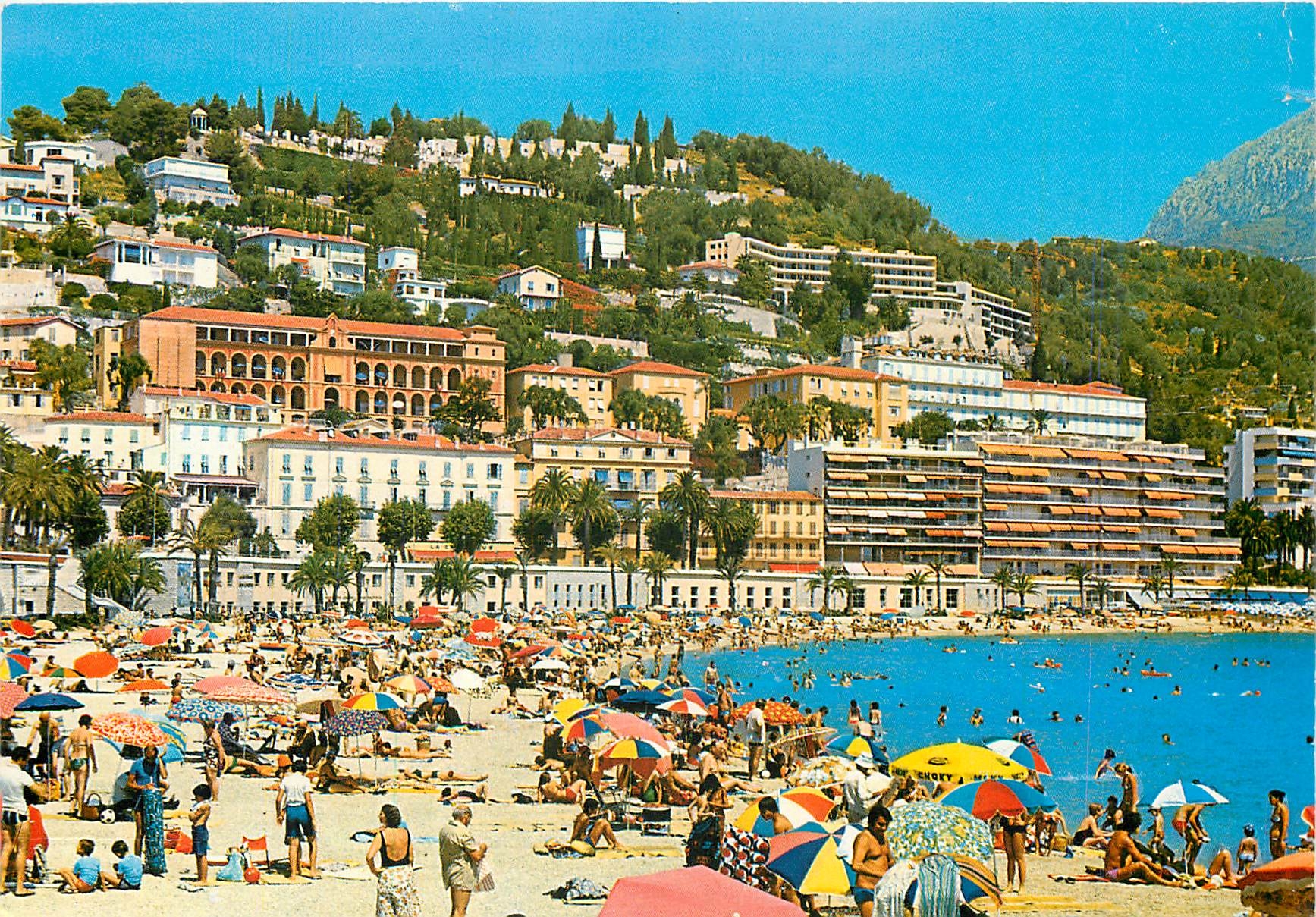 CPM Cote d'Azur Menton La plage et la promenade 