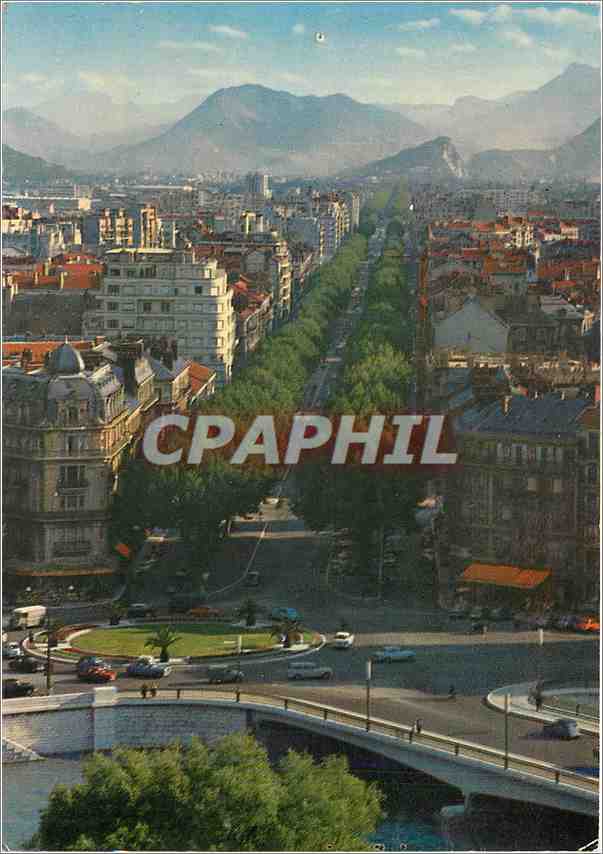 Grenoble — Place de la Bastille et Cours Jean-Jaurès (route de Nice) — éditeur Italcouleur