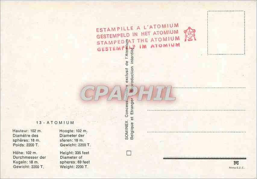 CPM Brussels Atomium  — Verso