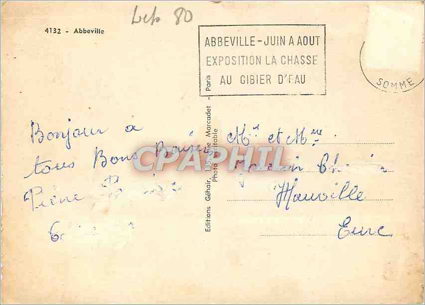 CPM Abbeville  — Rückseite