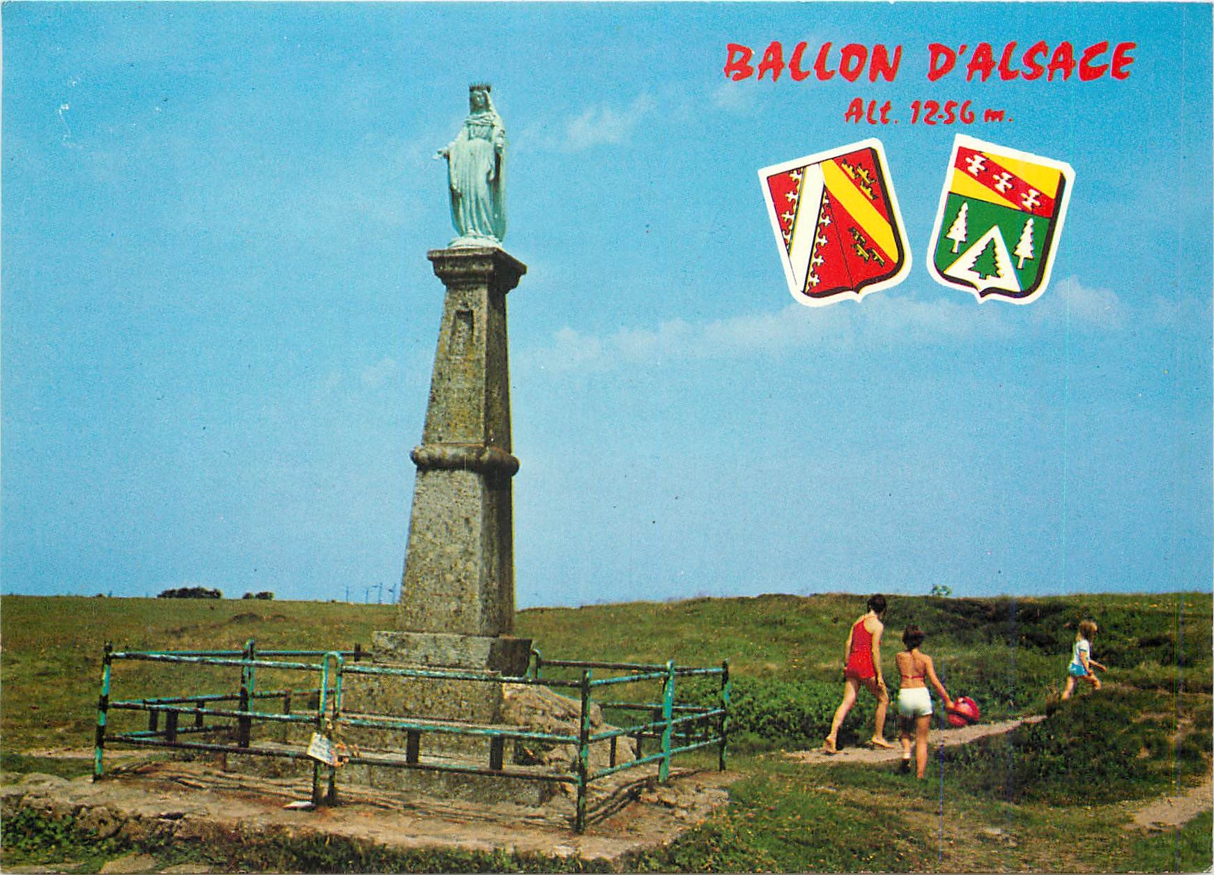 CPM Ballon d'Alsace Vosges La Vierge du sommet 