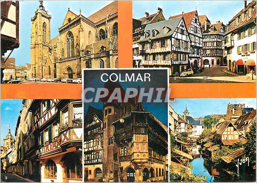 CPM Colmar Haut Rhin La Cathedrale La Rue des Marchands 