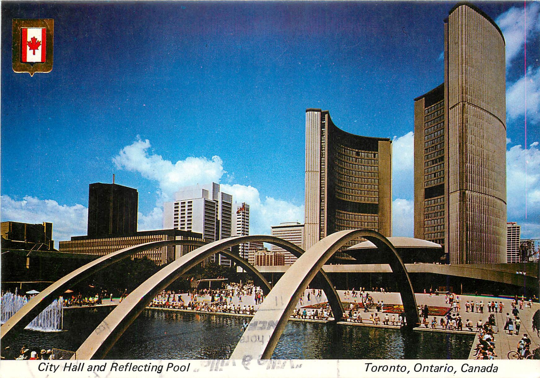 CPM City Hall and Refrecting Pool Toronto Ontario Canada 