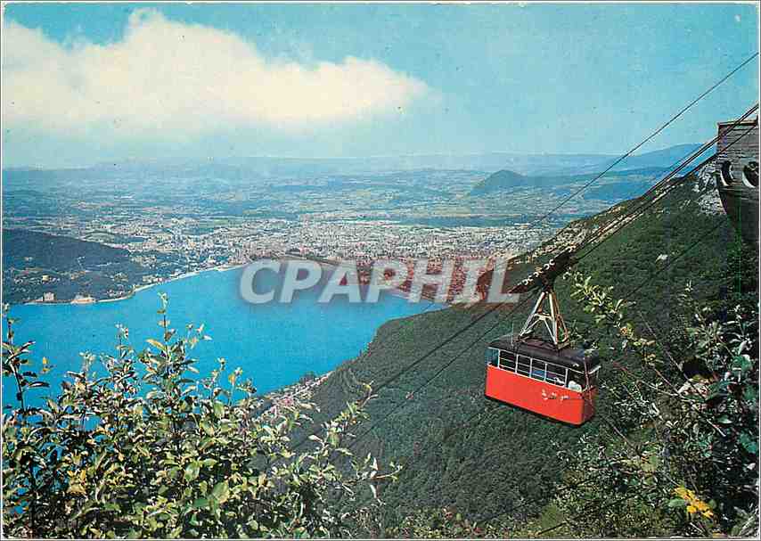 Lac d'Annecy — vue sur Annecy du téléphérique du Mont Veyrier — Éditions Gil, G 274