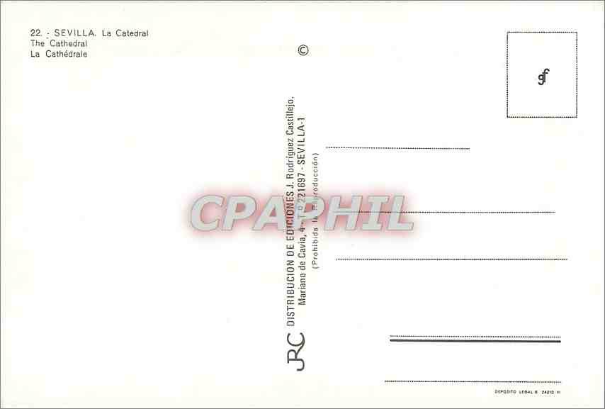 CPM Sevilla La Cathedrale  — Rückseite