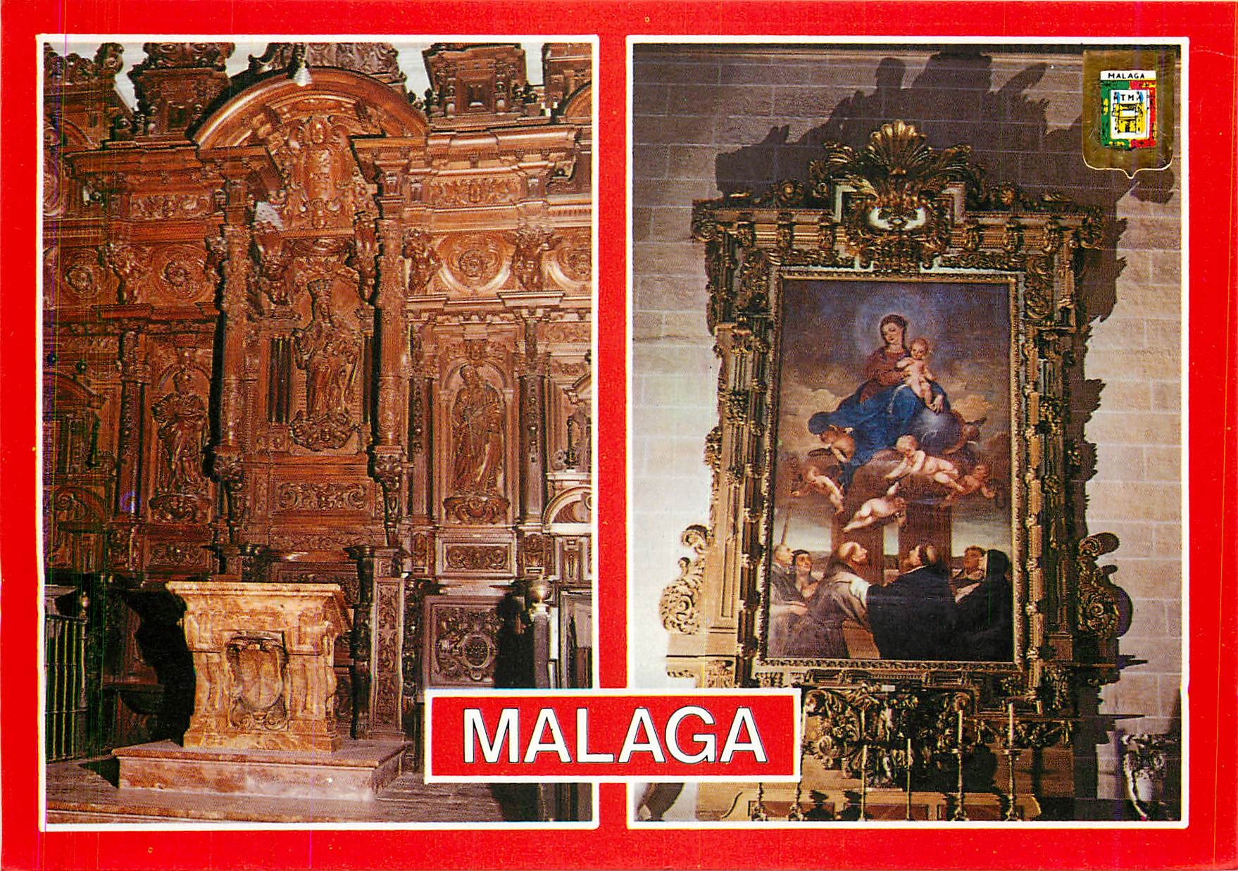 CPM Malaga Cathedrale Detail du Choeur Vierge du Rosario de Alonso Cano 