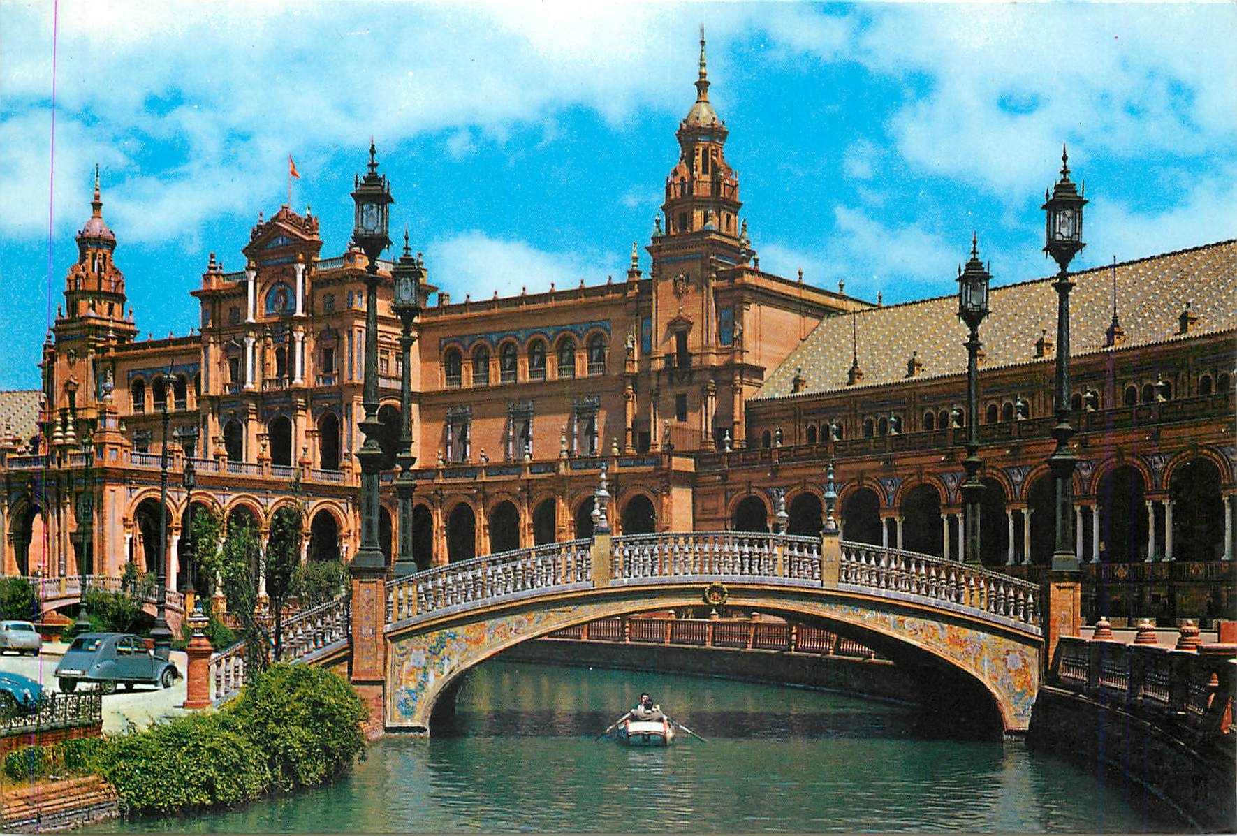 CPM Sevilla Place d'Espagne Vue partielle 