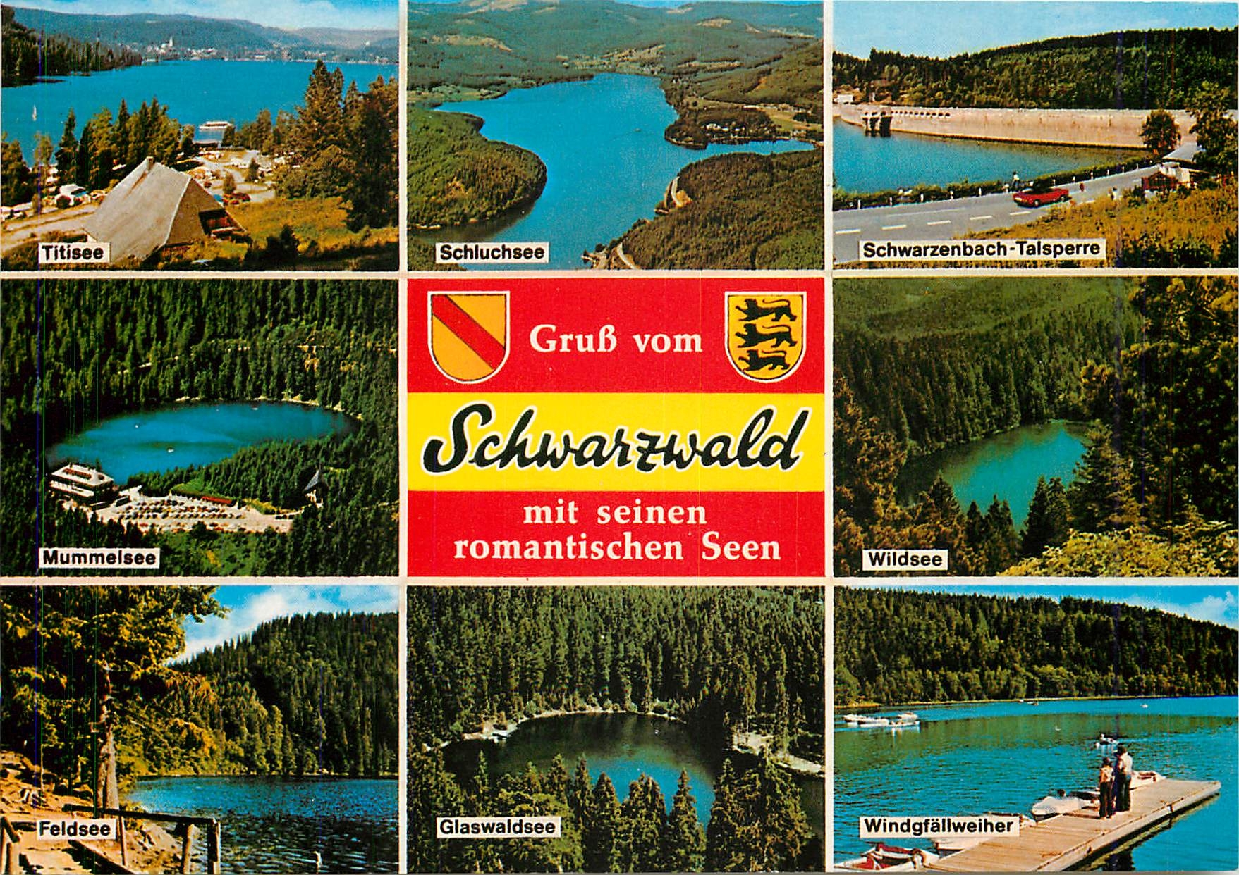 CPM Gruss vom Schwarzwald mit seinen romantischen Seen 