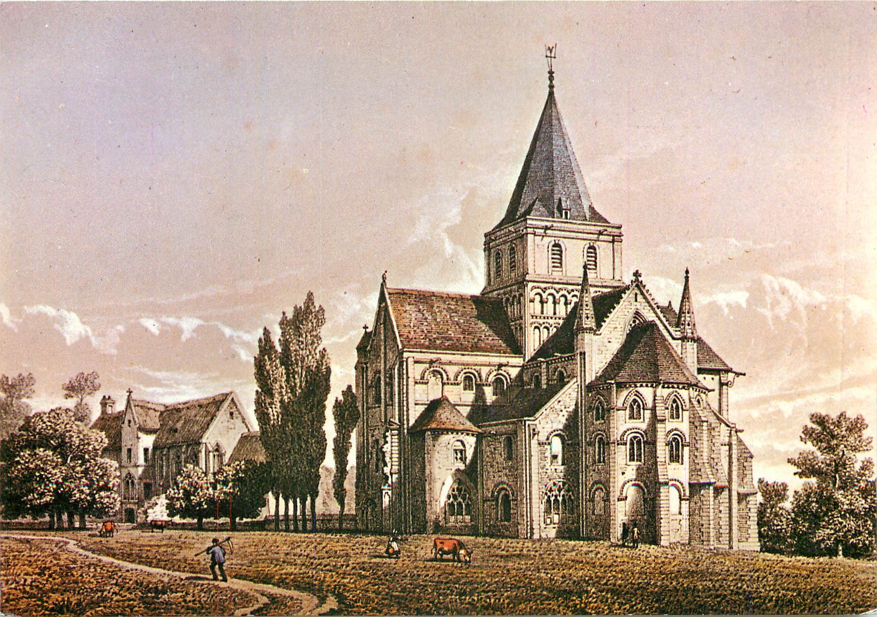 Chapelle de Cerisy — 1862 — Lithographie de Maugendre