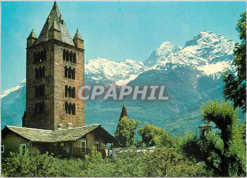 CPM Aosta St Ours avec Becco de Nona et M Emilius 