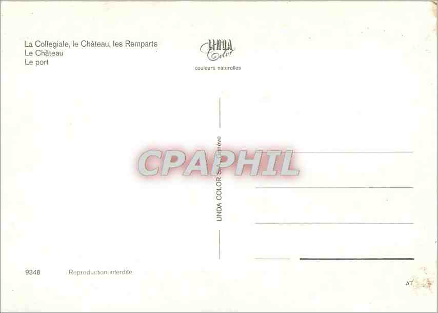 CPM Souvenir de Neuchatel La Collegiale le Chateau les Remparts  — Rückseite