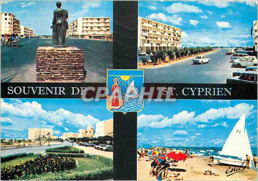 CPM Saint Cyprien Plage Pyrenees Orientales Divers aspects de la ville et de la plage 