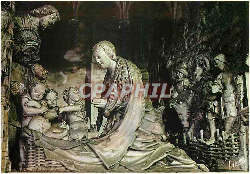 CPM Les Merveilles de Chartres Eure et Loir Le tour du choeur de la cathedrale Adoration de l'Enfant