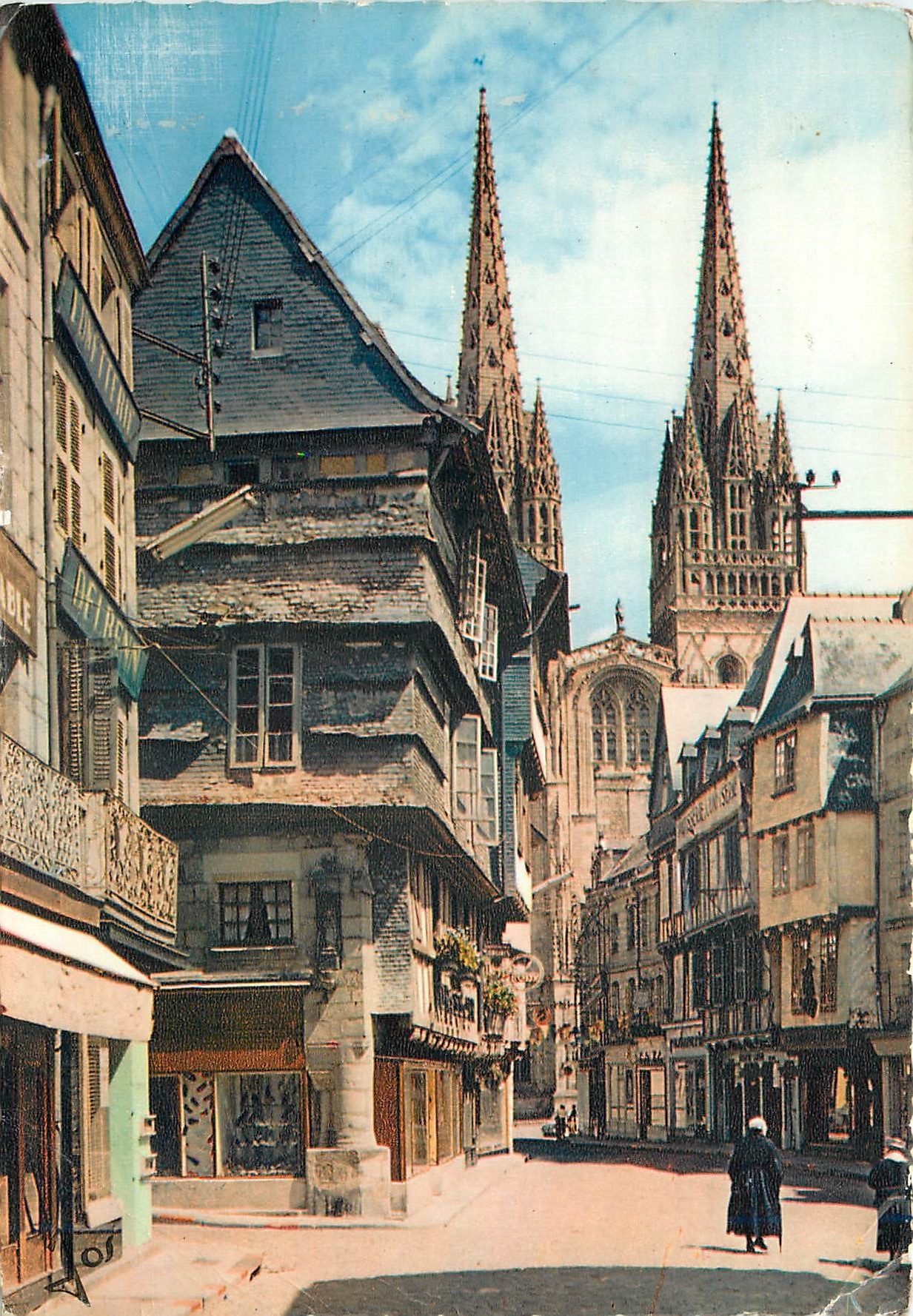 CPM Quimper La rue Kerean et ses Maisons 