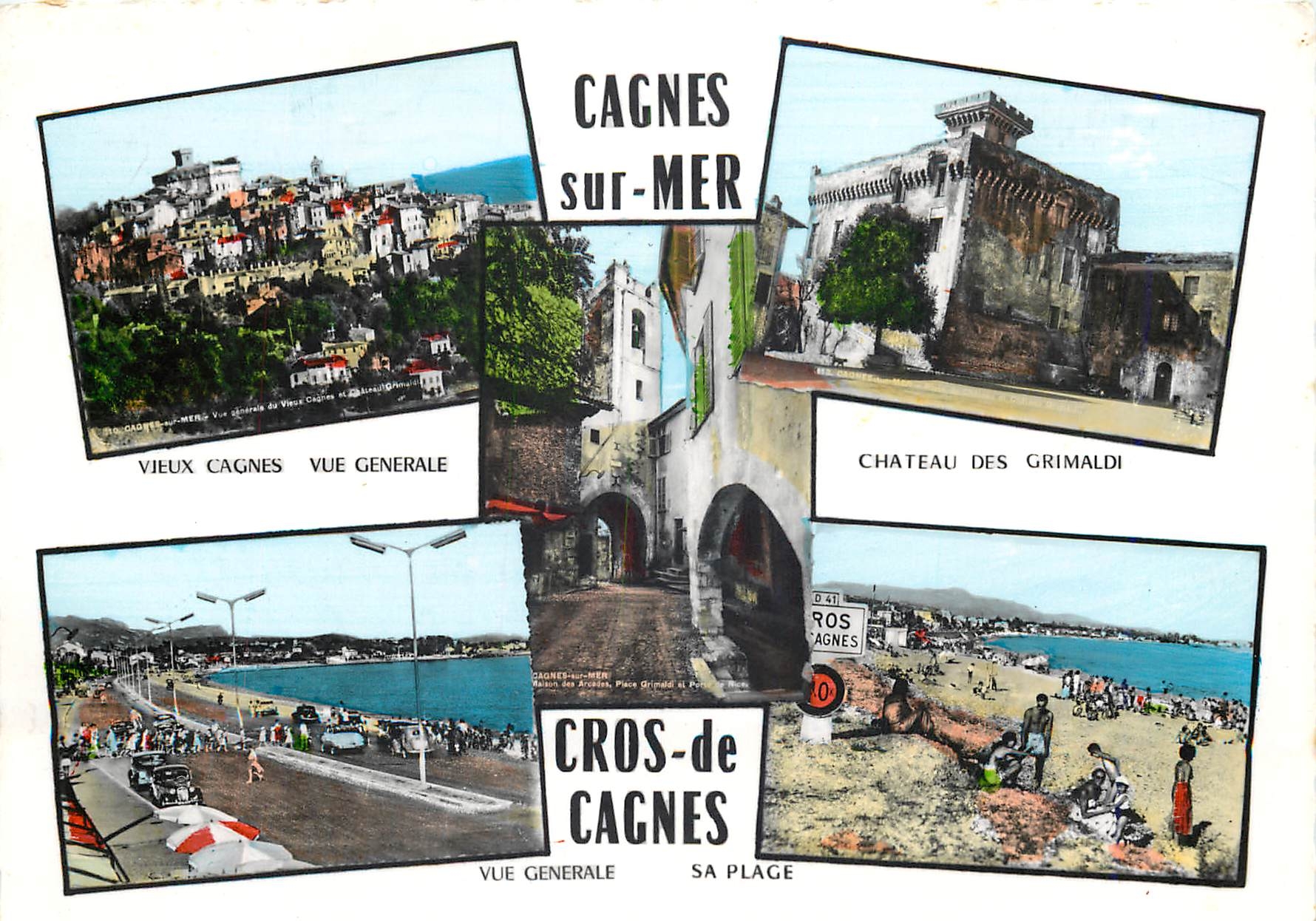 CPM Cagnes sur Mer Vue generale Chateau des Grimaldi 