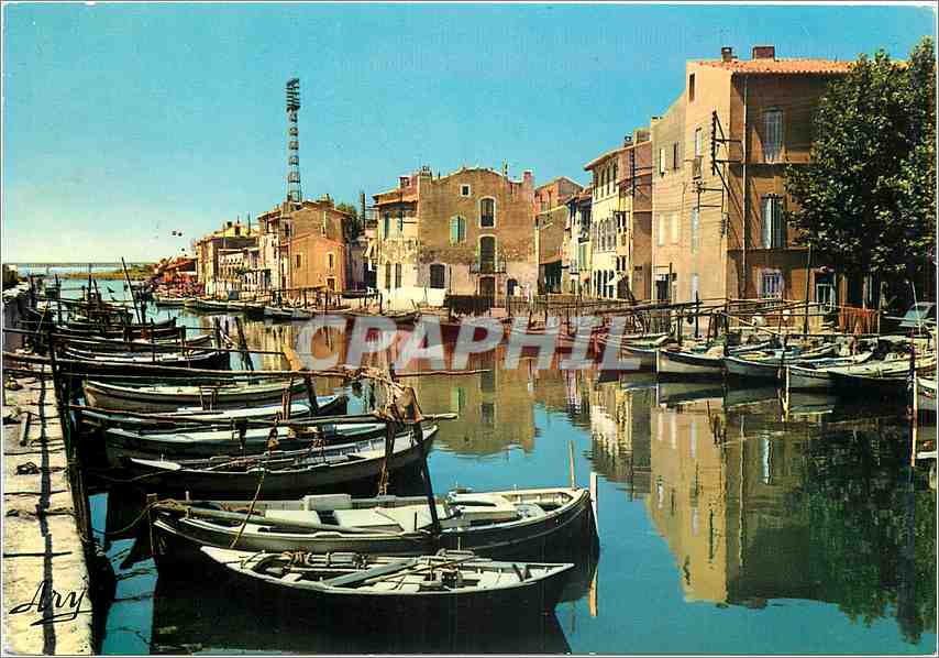 CPM Martigues B du R La Venise Provencale Bateaux
