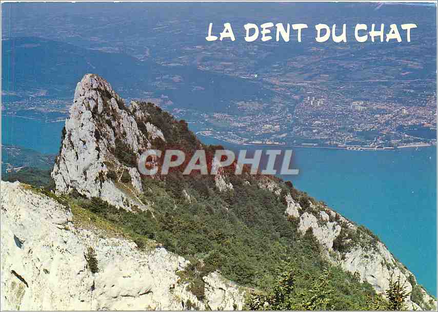 CPM Dominant le Lac du Bourget Savoie La Dent du Chat face a Aix les Bains 
