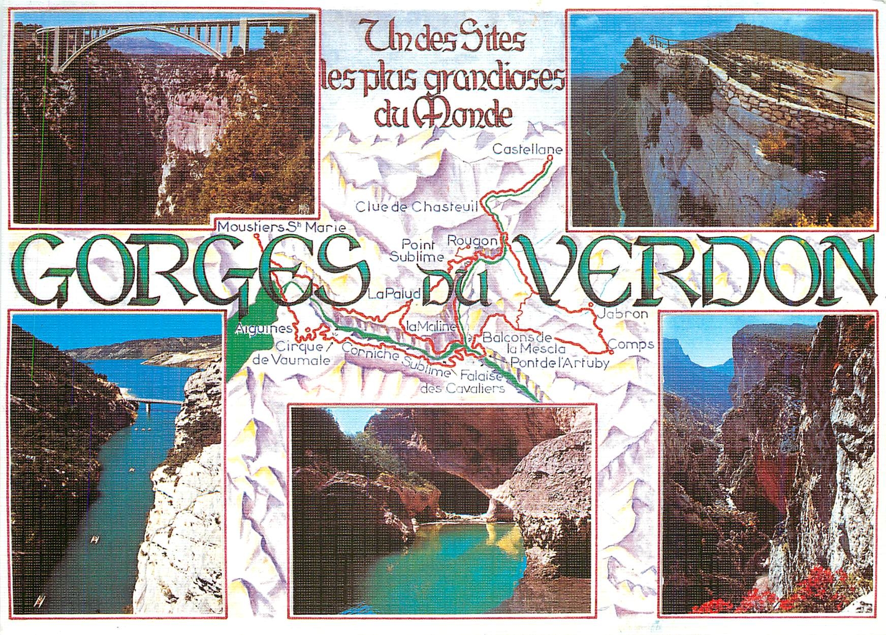 CPM Les Gorges du Verdon Var Alpes de Haute Provence Un des sites les plus grandioses du monde 