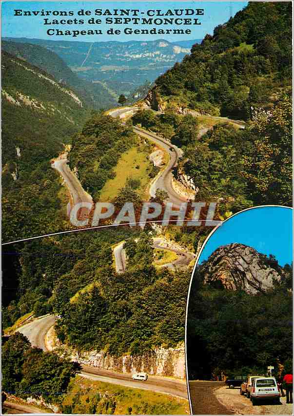 CPM Environs de Saint Claude Lacets de Septmoncel Chapeau de Gendarme 