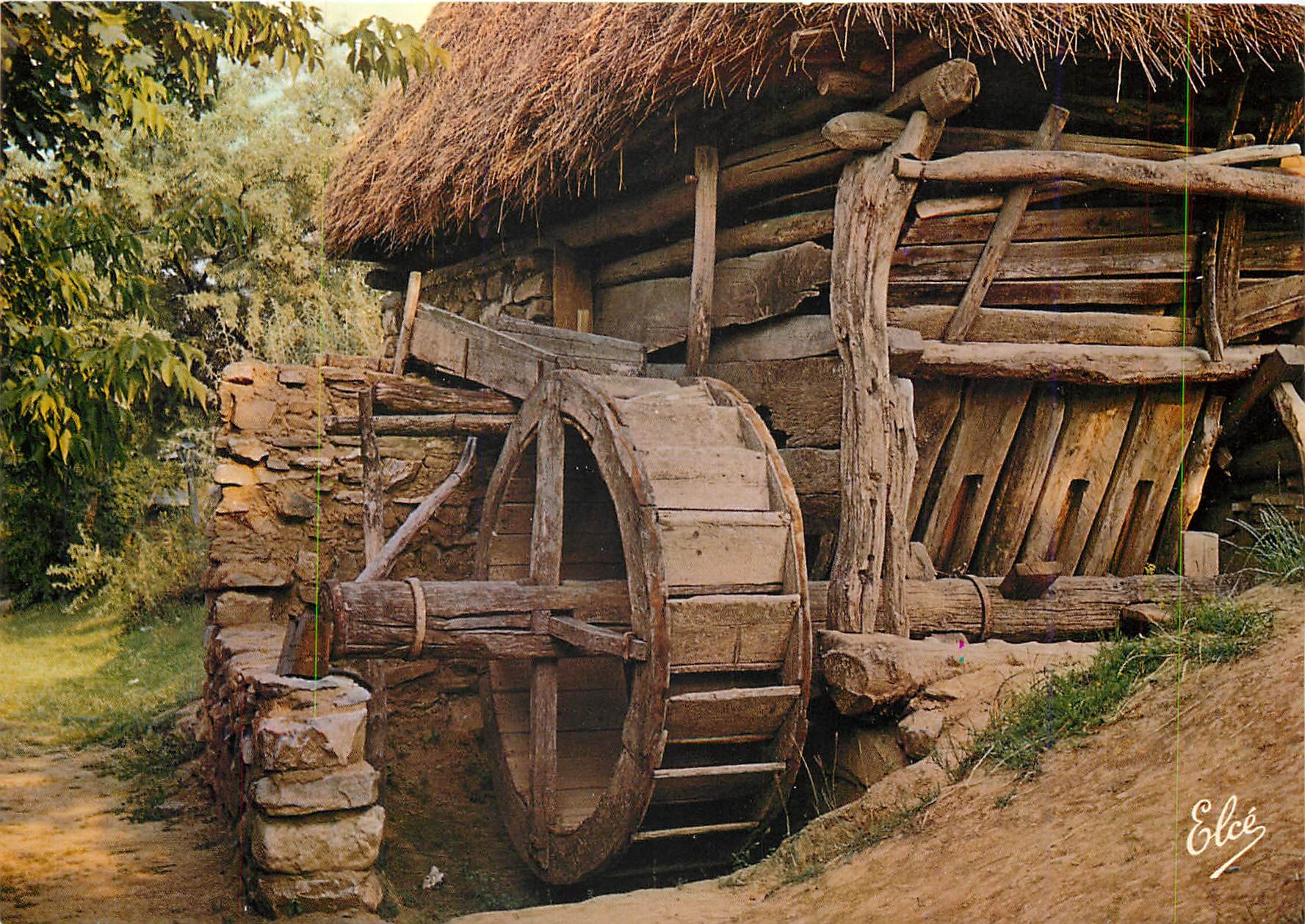 CPM La Lande Un vieux Moulin a eau Landais 