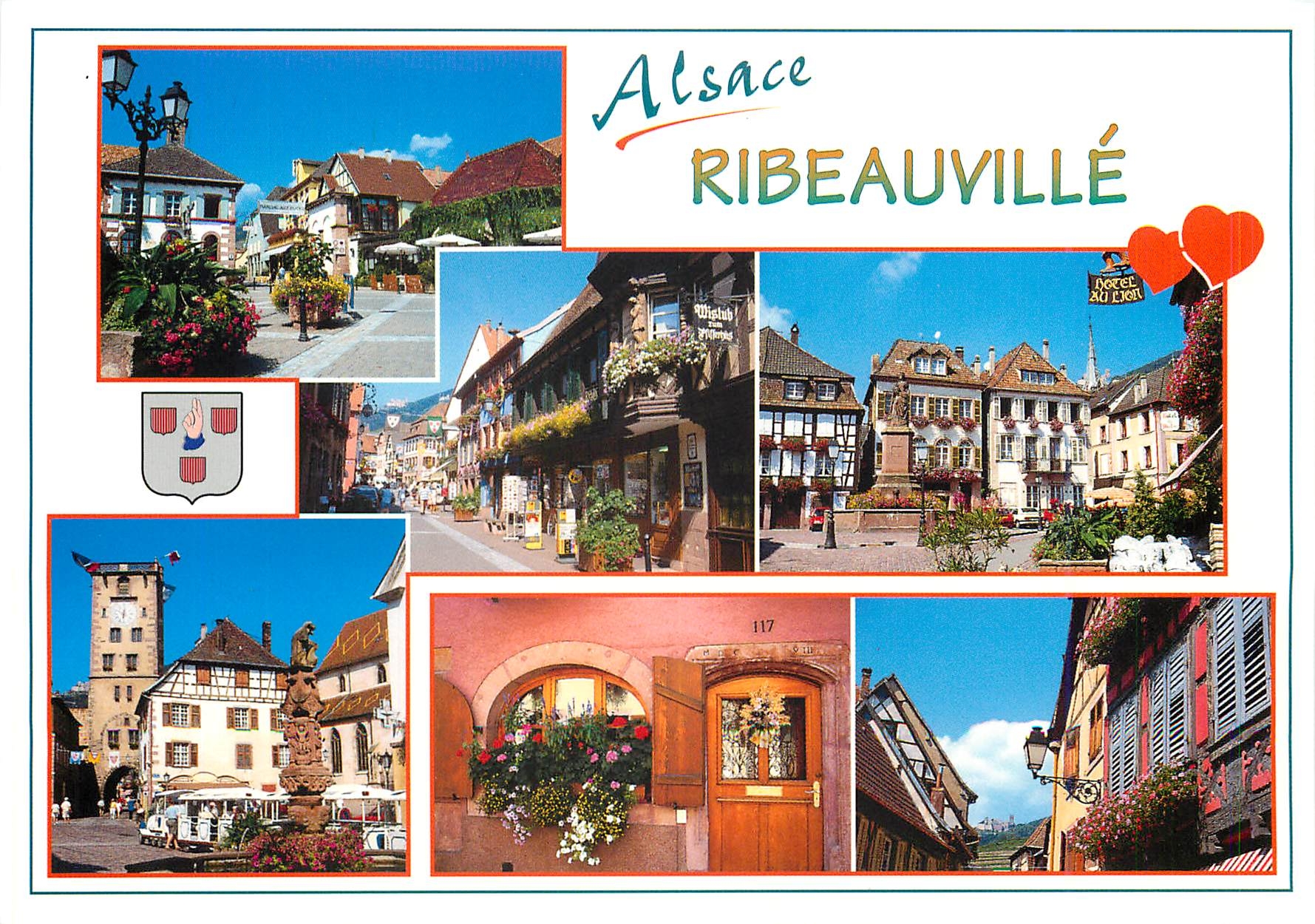CPM Ribeauville Haut Rhin La Place La Grande Rue Place de la Sinne 