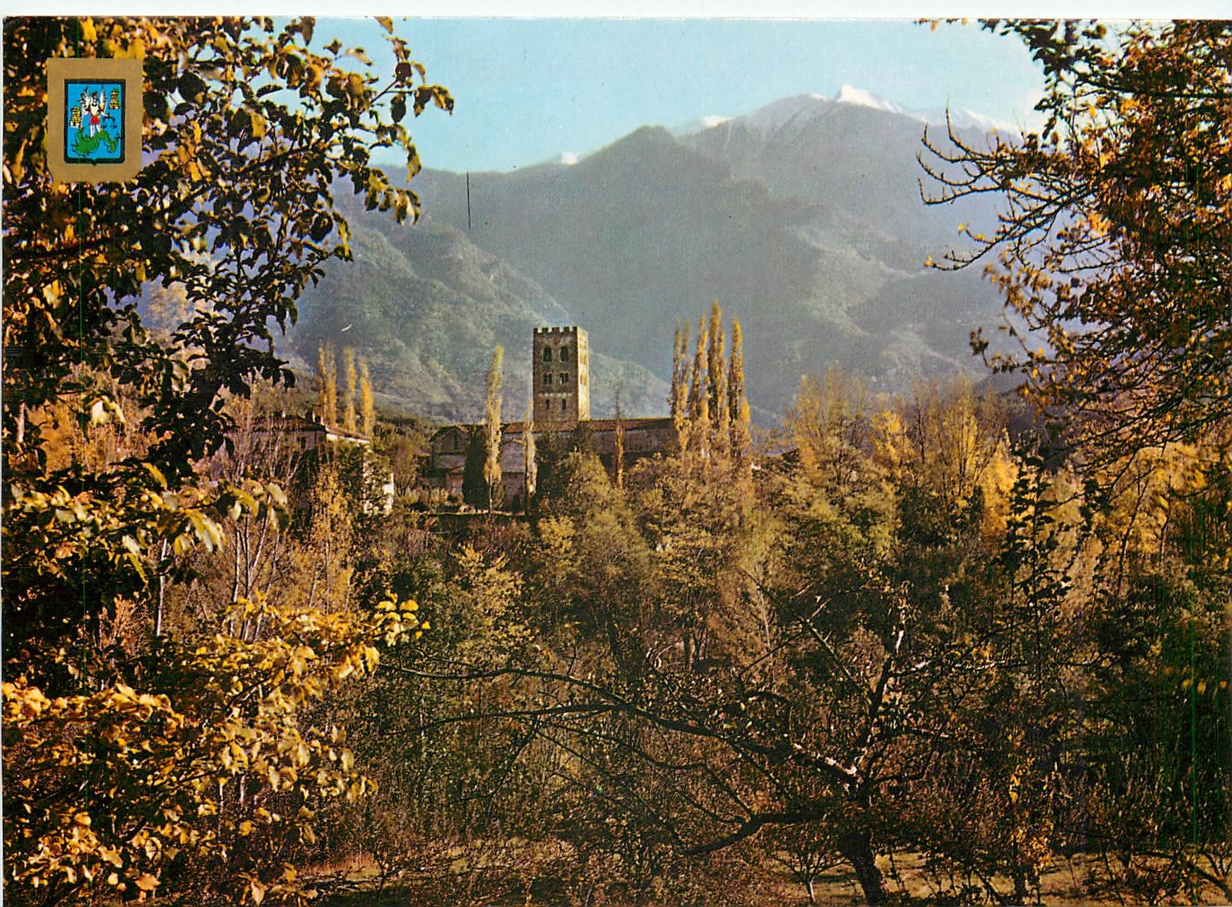 CPM Abbaye de St Michel de Cuxa Vue generale et le Canigou 