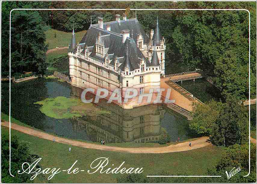 CPM Azay le Rideau Indre et Loire Vue aerienne du chateau 