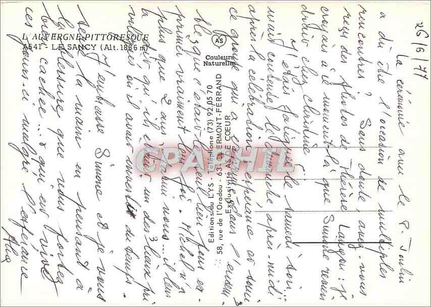 Die Alpen des Orau — Le Sancy (Höhe 1836 m) — Edition LYS, rue de l'Oradou, 73192 Évian-les-Bains — Rückseite