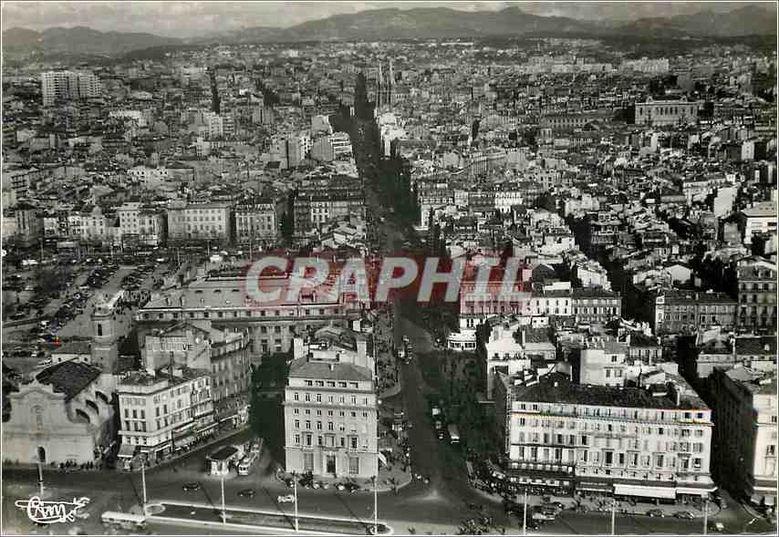 CPM Marseille B du Rh La Canebiere Quai des Belges Vue aerienne 