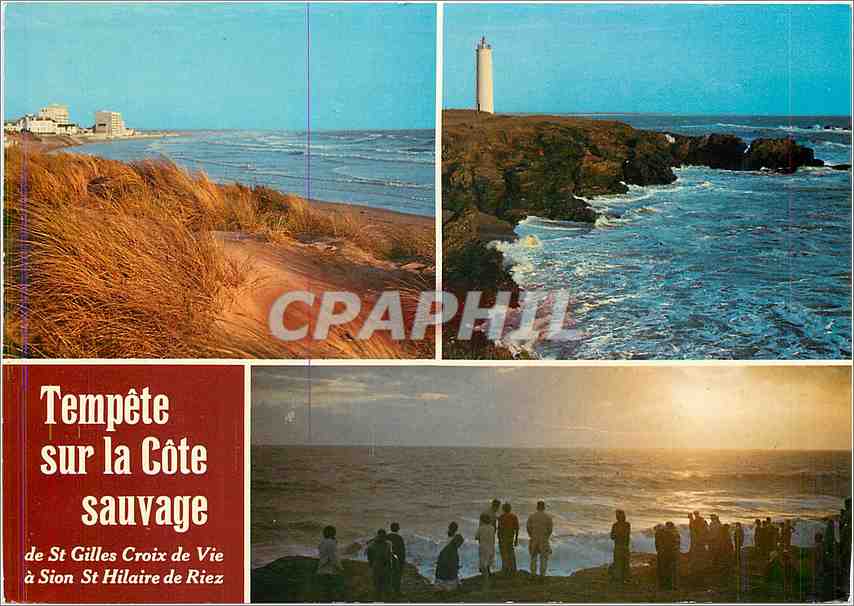 CPM Tempete sur la Cote sauvage de St Gilles Croix de Vie a Sion St Hilaire de Riez 